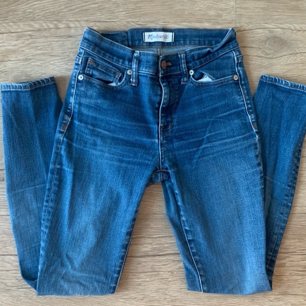 Madewell High Riser 9" ankle skinny jeans 25